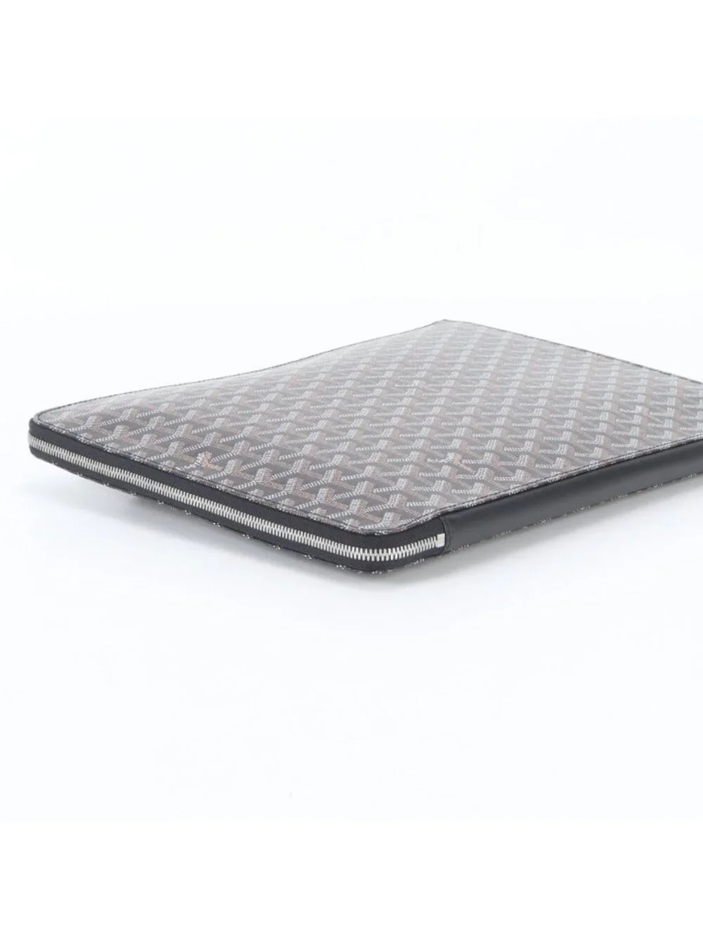 Goyard Sorbonne Herringbone Leather Clutch Pouch Business